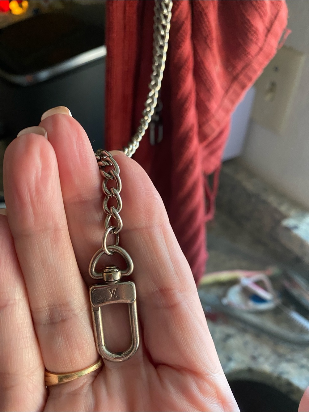 Louis Vuitton Silver Tone Chain with clasps